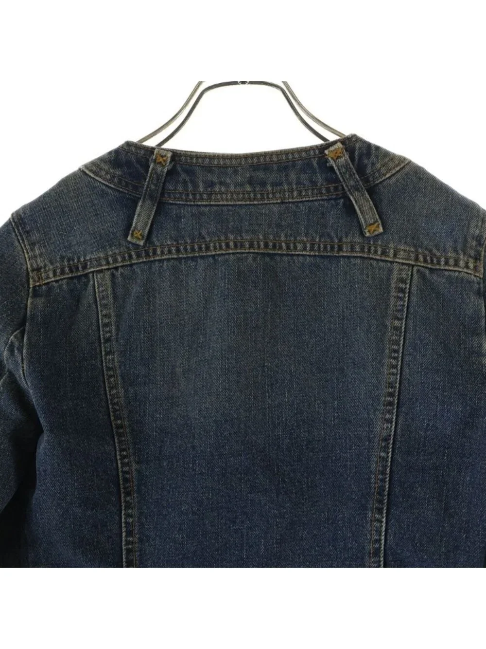 Dolce & Gabbana Collarless Lined Leopard Denim Jacket Indigo